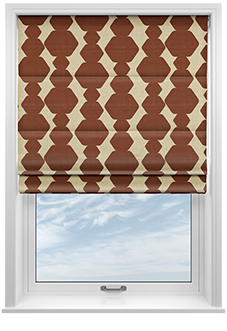 Construct, Burnt Orange - Twist&Fit Roman Blind